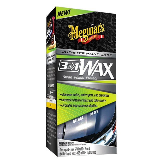 MEGUIAR'S ONE-STEP PAINT CARE, 3 IN 1 WAX – Auto Detail Supply Pros