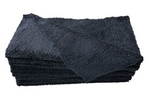 GST EDGELESS MICROFIBER BUFFING TOWEL BLACK (16" x 16")